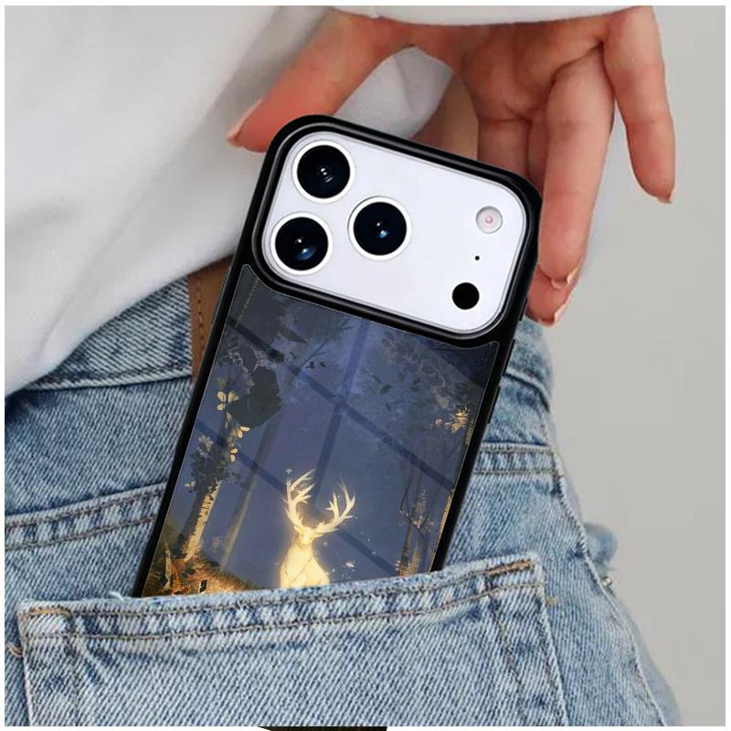 Deer Soft Phone Case for iPhone 16e 15 14 13 12 17 Pro Max Plus Air 17pro Cover Coque