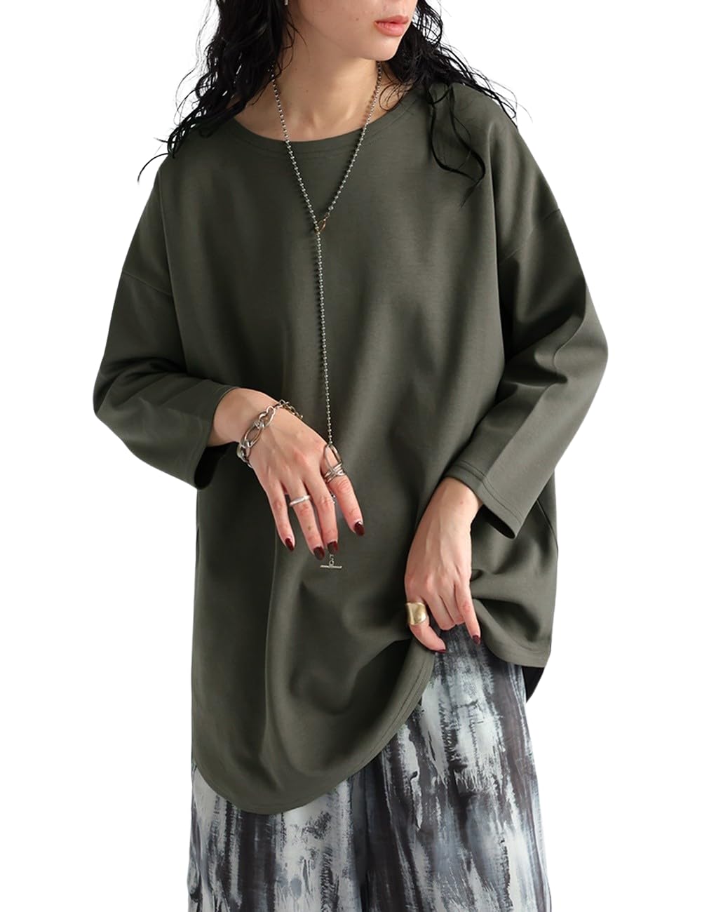 

Высокофункциональный трикотаж двойной вязки с длинным рукавом для женщин SM 16 темно-серый [антиква] [Антика] футболка ZMA-00007