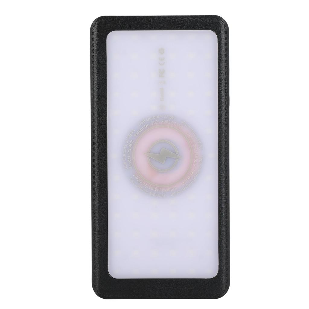 30000mAh Solar Power Bank 3 Lighting Modes 66LEDs 4 USB Output Ports 40W LED Power Bank for Camping