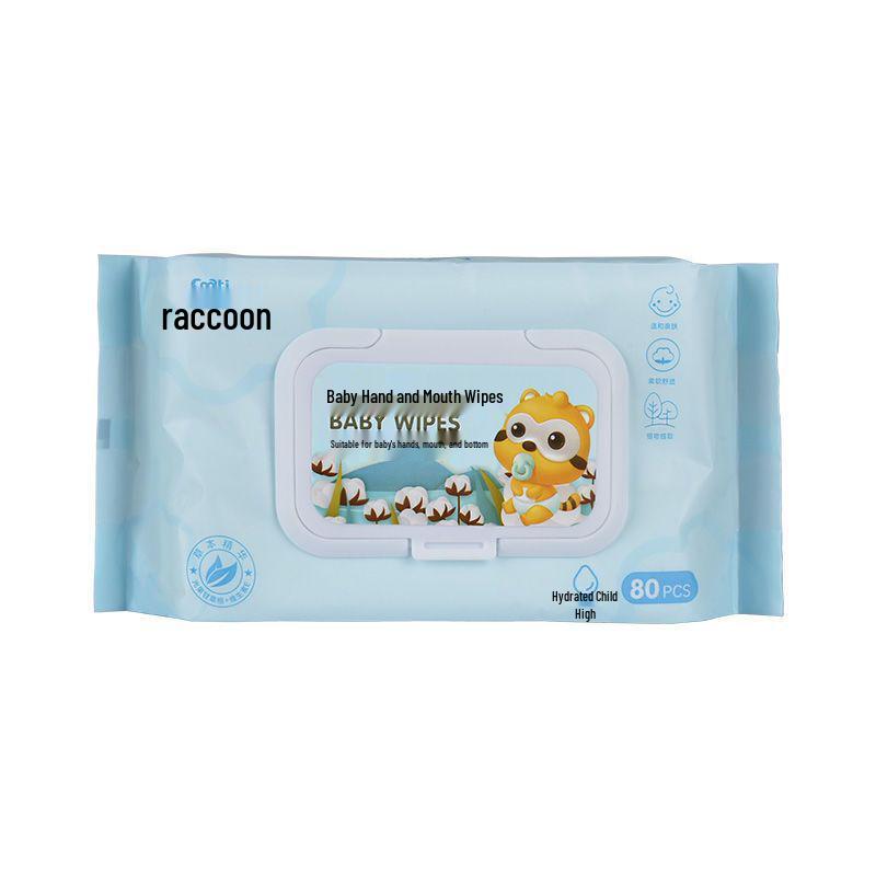 Little Raccoon Baby Wet Wipes for Infants and Kids - Gentle Cleansing for Hands, Face, and Sensitive Skin