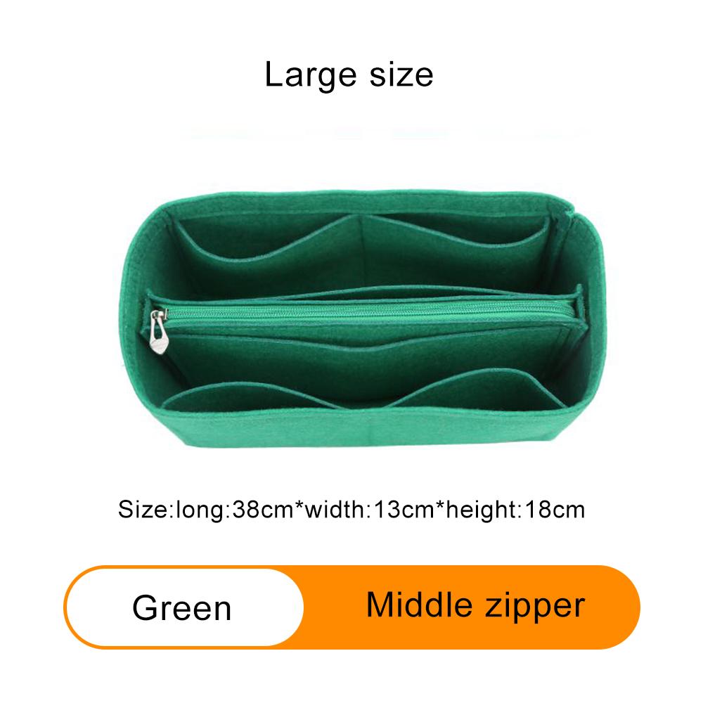 Felt Insert Bag Cosmetic Organizer Insert For Goyard Tote,Makeup Bags With Zipper, Inner Pouch Fit Luxury Handbags for Women