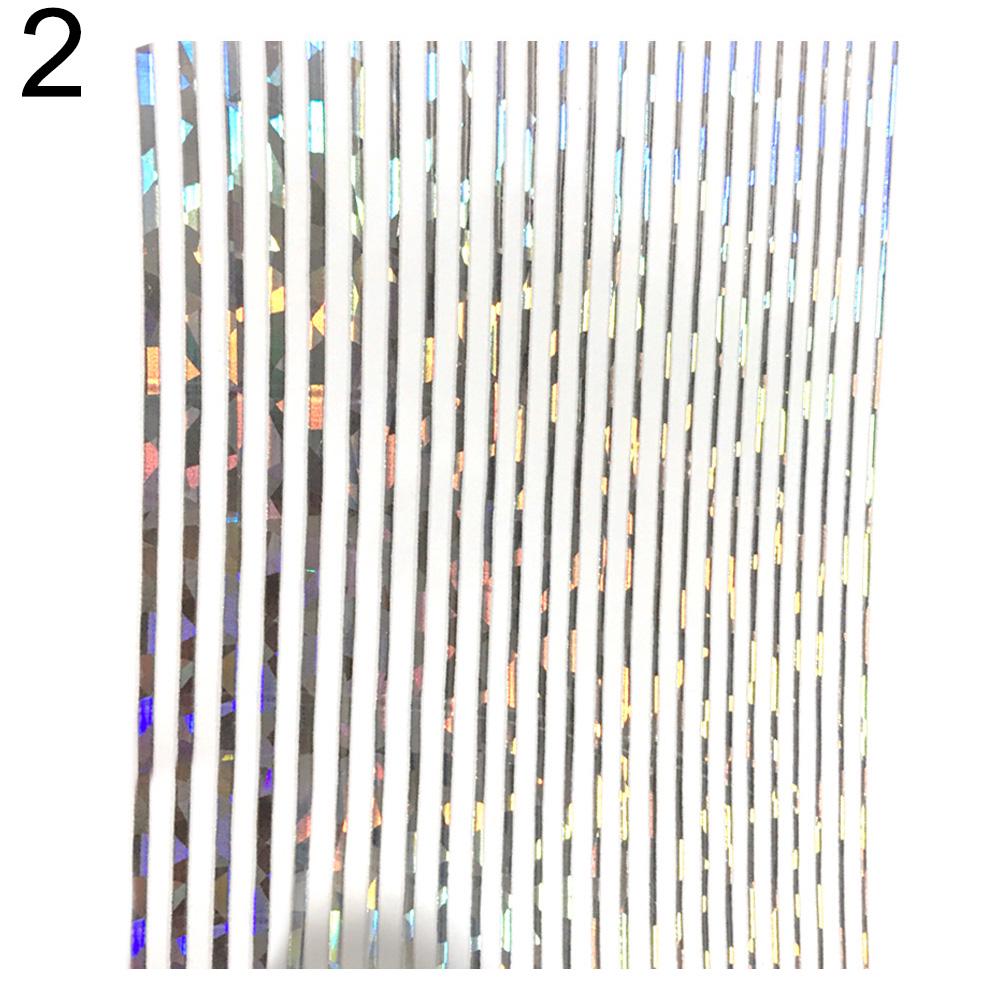 

Puntos 9x8 см лазерная наклейка для ногтей полоса линии лента 3D клей украшение DIY наклейка 2#