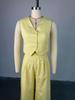 2025 Summer Women's Casual Set: Elegant Vest Tank Top & High-Waisted Wide-Leg Pants