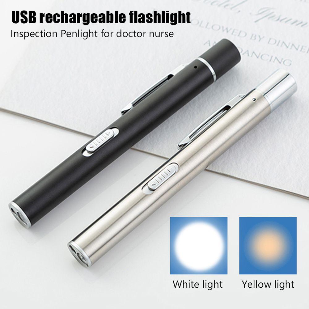 Dual Light Source Led Flashlight LED Torch Lamp Nursing Flashlight Medical Handy Pen Light