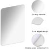 8Pcs School Shatter Proof Plastic Mirrors 4 x 6 Inch Self Adhesive Acrylic Mirror Small Flexible Mirror Sheets Wall Stickers Round Corners Double