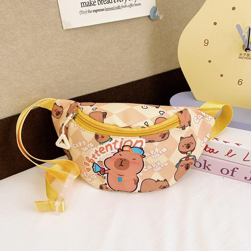 Cute And Stylish Cartoon Print Chest Bag For Kids In Blue Purple Yellow And Pink Colors