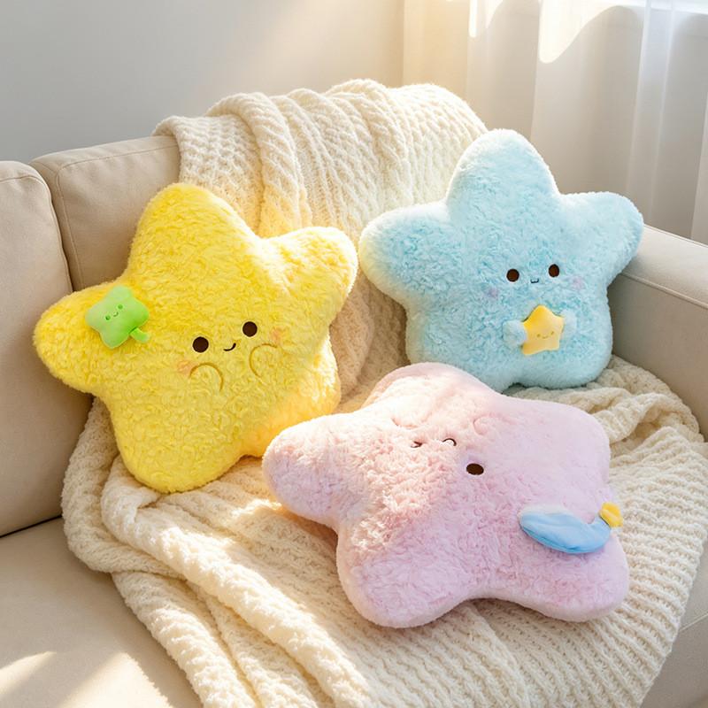 Star Shaped Plush Pillow With Pp Cotton Filling For Bedroom Decor And Sofa Comfort