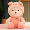 Transform Into Teddy Bear Doll Plush Toy Cute Little Bear Doll Gift