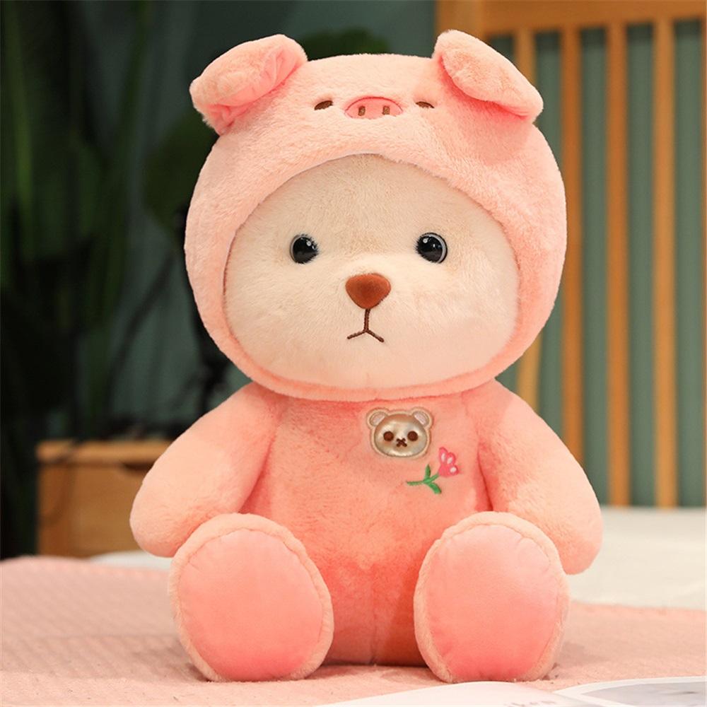 Transform Into Teddy Bear Doll Plush Toy Cute Little Bear Doll Gift