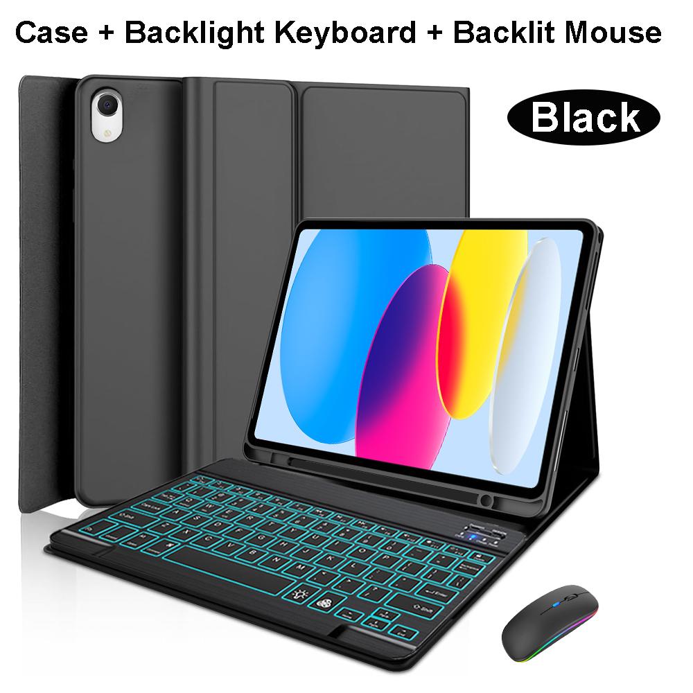 Case for iPad A16 11 Inch A3355 A3356 A3354,Bluetooth Keyboard Cover for iPad 10th 10.9 Inch A2696 A2757 A2777 A3162