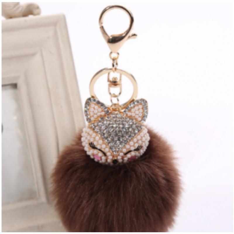 

Clearance Sale Handmade Pompom Fur for Keychains Rabbit Fur Ball Key Rings Key Holder Phone Bag Jewelry Decoration Accessories