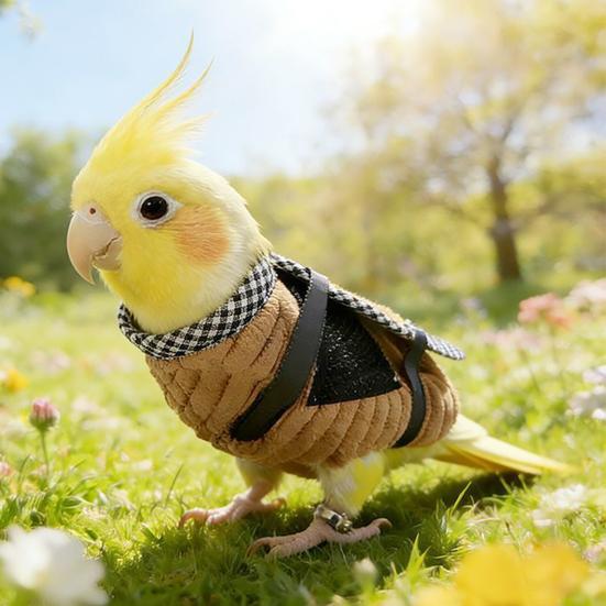 Portable Bird Carrier Bag, Soft Parrot Carrier Bird Diaper, Anti-escape Bird Bag Harness, Random Color, Daily Outdoor Walk Carrier