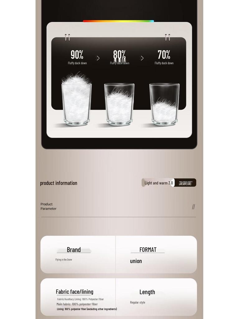 SNOWFLYING Women's Lightweight Crew Neck Down Jacket