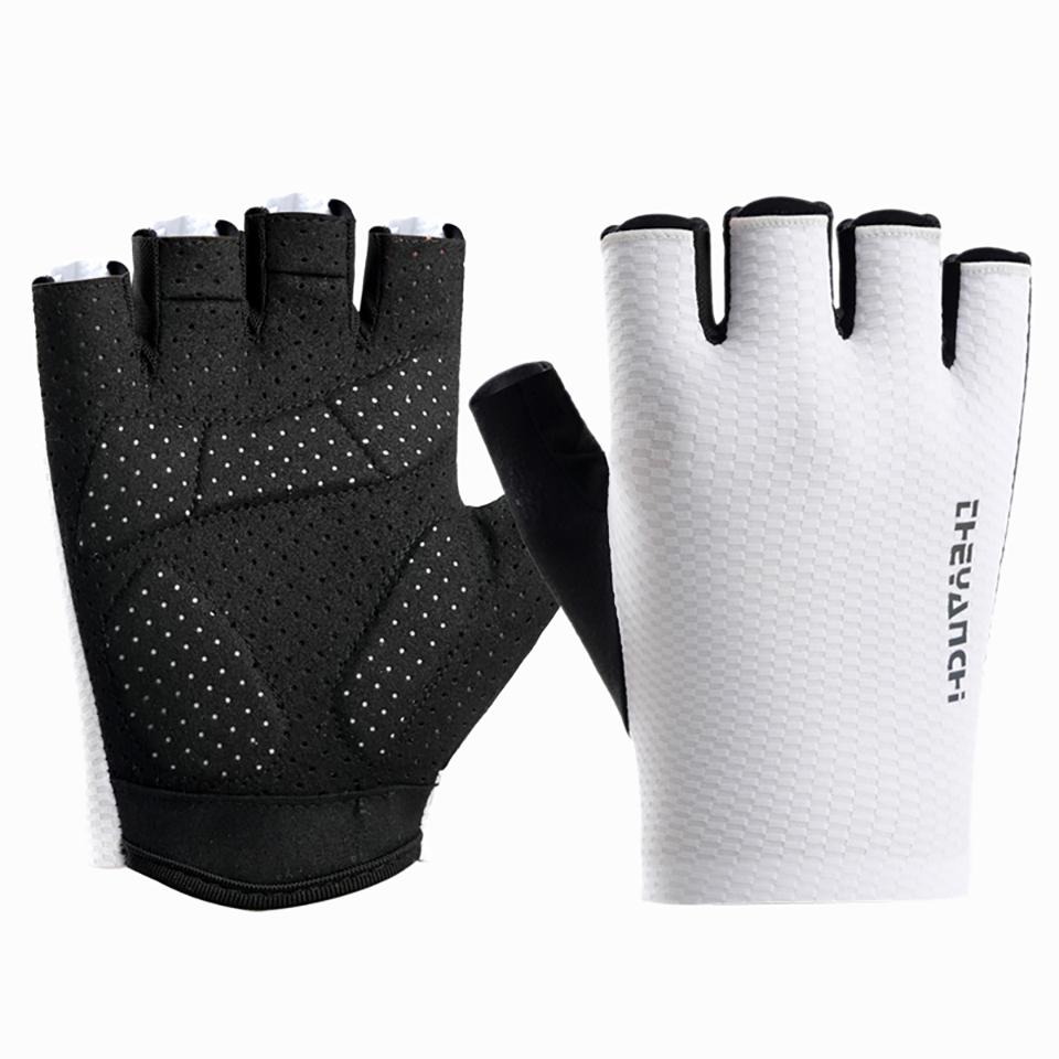 

GTUBIKE Cycling Gloves Summer Breathable Shockproof Half Finger Bike Gloves Fingerless Gloves Sports MTB Road Bicycle Gloves M білий