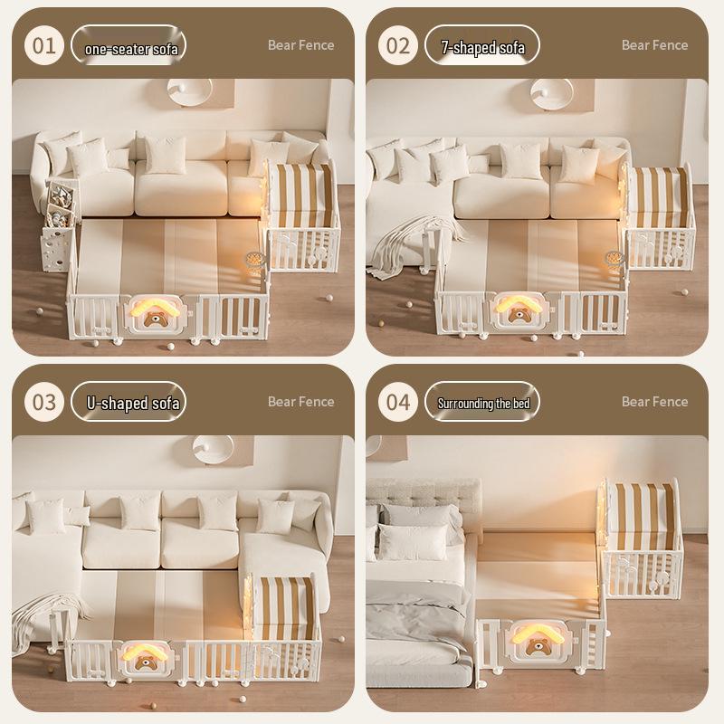 Three-Sided Baby Sofa Rail and Crawling Mat for Indoor Play