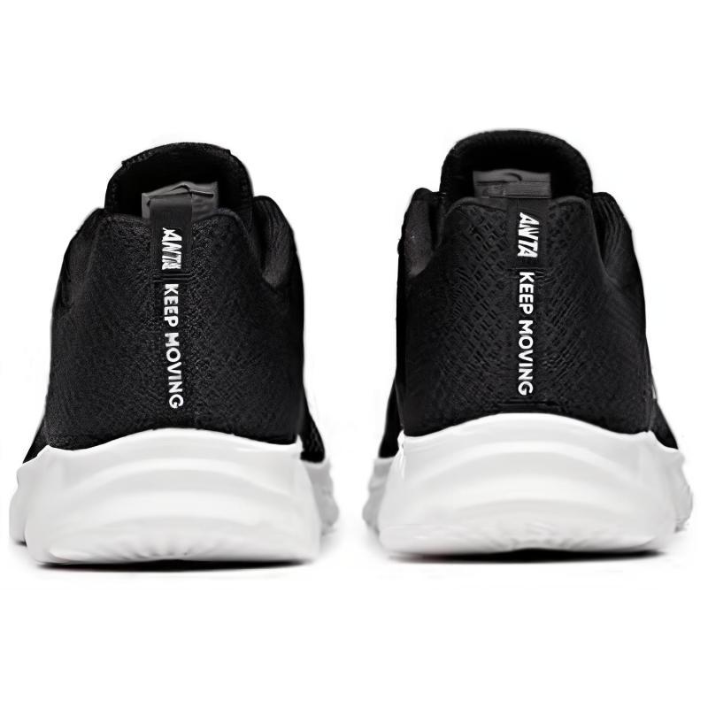 Anta Cushioning, Wear Resistant Low Top Casual Running Shoes Men's Black White Sneakers 912115577-1