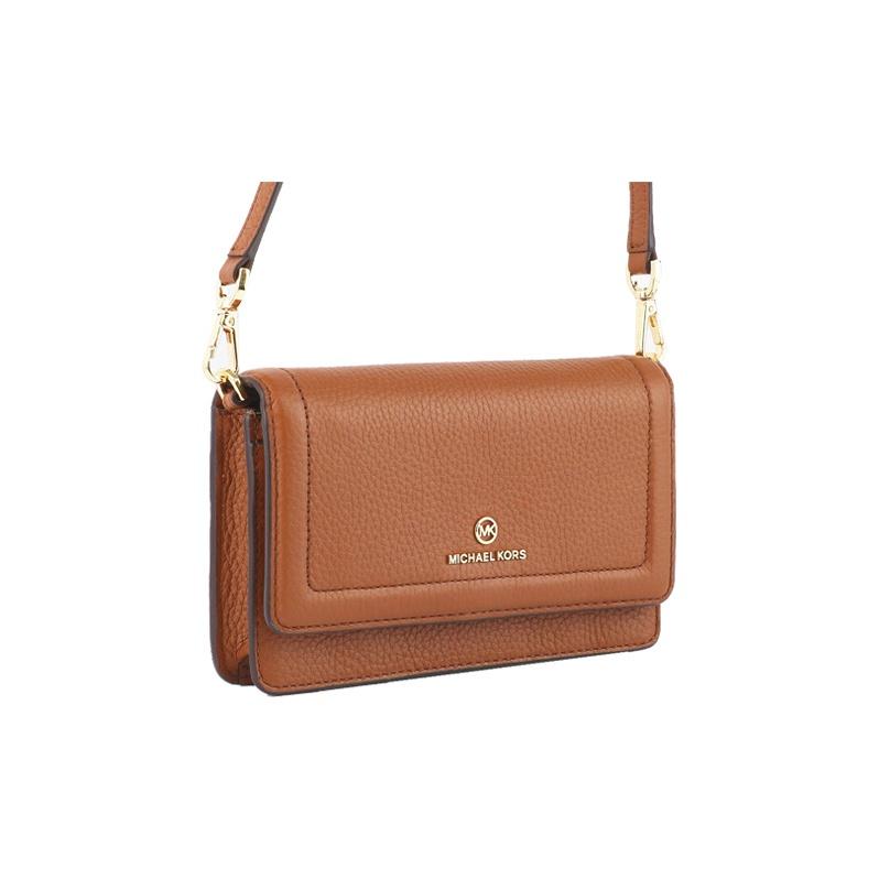 Michael Kors Jet Set Charm Solid Commuter Letter Logo Flap Leather Shoulder Crossbody Bag Small Women Bags Brown 32S1GT9C5L-230