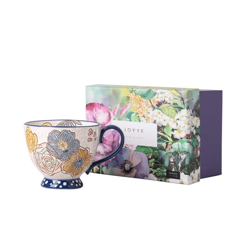 JOYYE Floral Hand-Painted Ceramic Mug