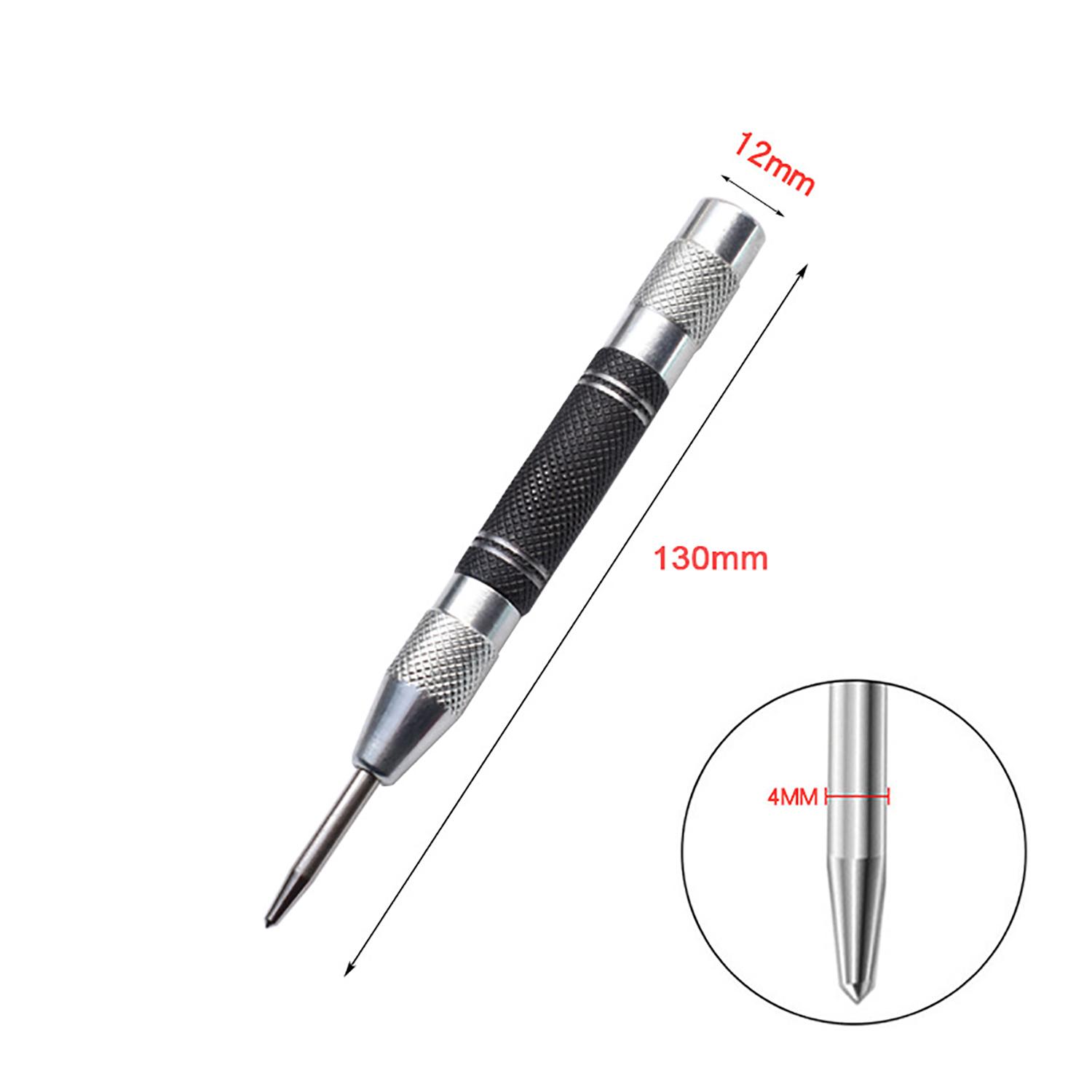 

Spring Type Automatic Center Punch Locator Wood Metal Steel Drilling Locator Glass Window Breaker Safety Escape Tools