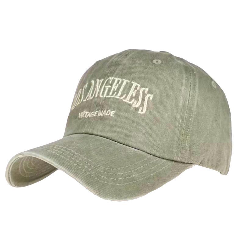 Los Angeles Baseball Cap Washed Full Hat Edged Sun Hat Men's and Women's New Baseball Caps