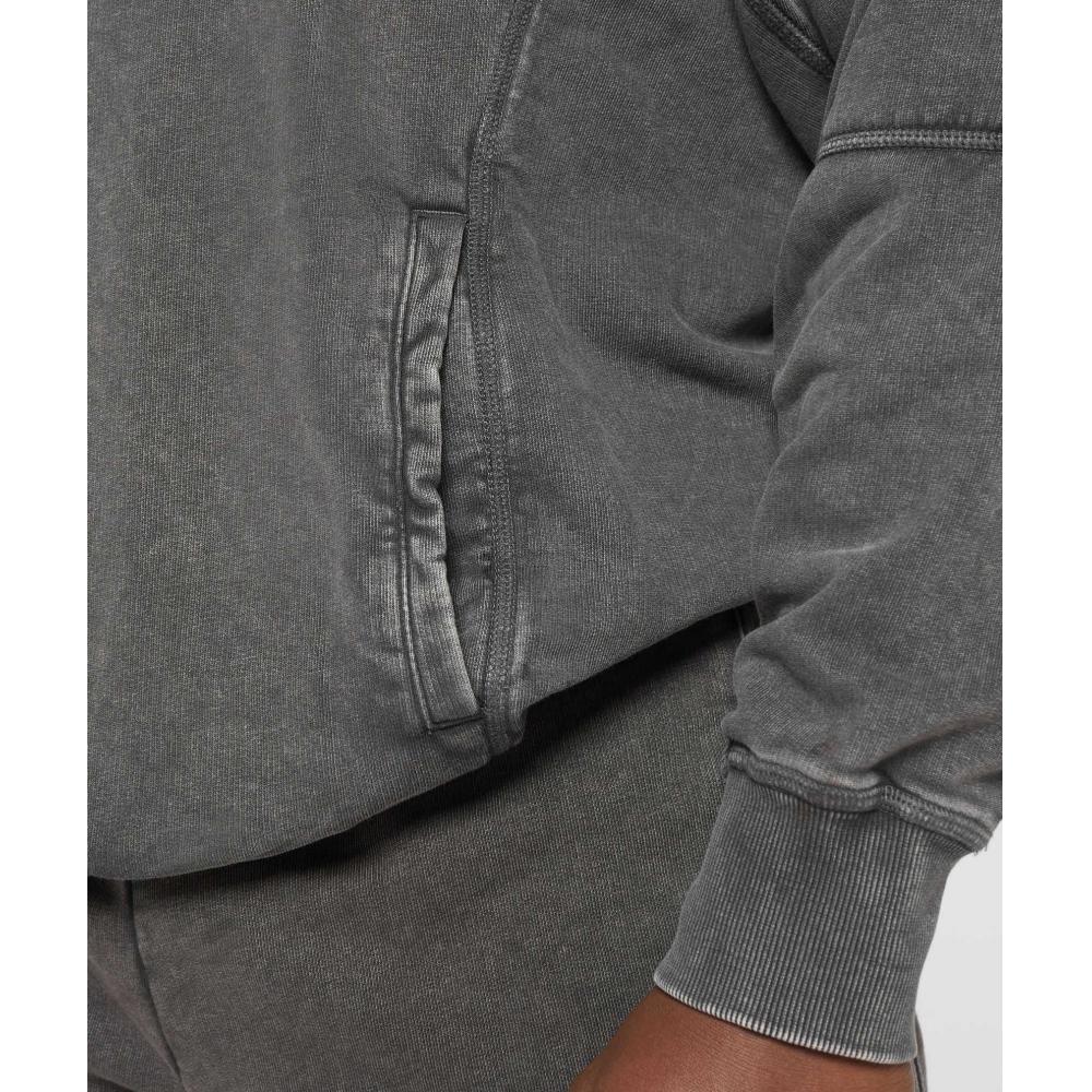 Gymshark Sudadera con capucha lavada Heritage en gris ónix A4a7j Gb8n