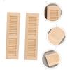6 Pcs Miniature Wooden Doll Shutters, Wear-Resistant Synthetic Material, Khaki, 4.52x1.25x0.47 Inch, Dollhouse Decoration Accessories for 1:12 Scale