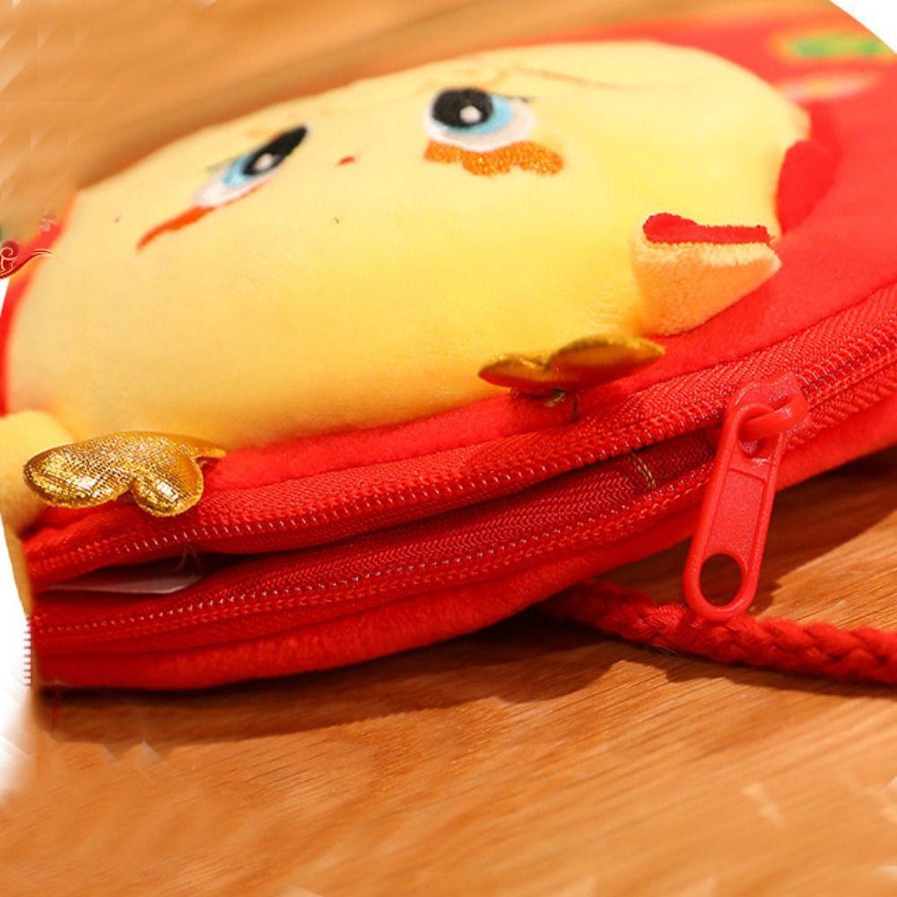 Lucky Money Wallet 2024 Red Envelope Hongbao Dragon Year Mascot Creative Money Packing Bag  Kids