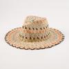 Spring Summer Fashion Striped Fedora for Women, Elegant Foldable Straw Sun Hat, Beach Vacation Accessory