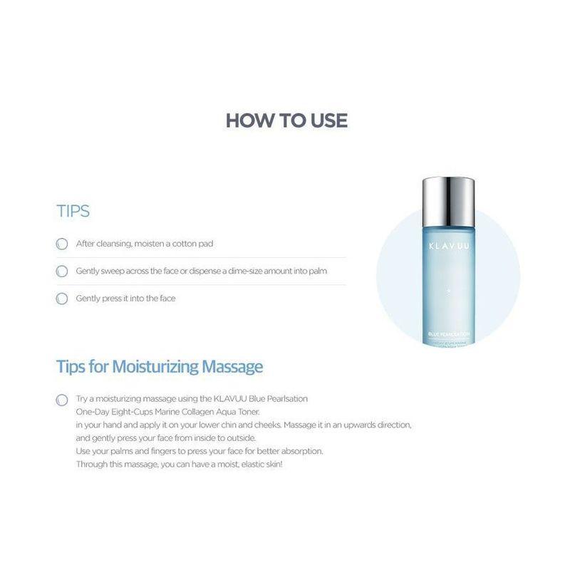 KLAVUU - Blue Pearlsation One Day 8 Cups Marine Collagen Aqua Toner 140ml