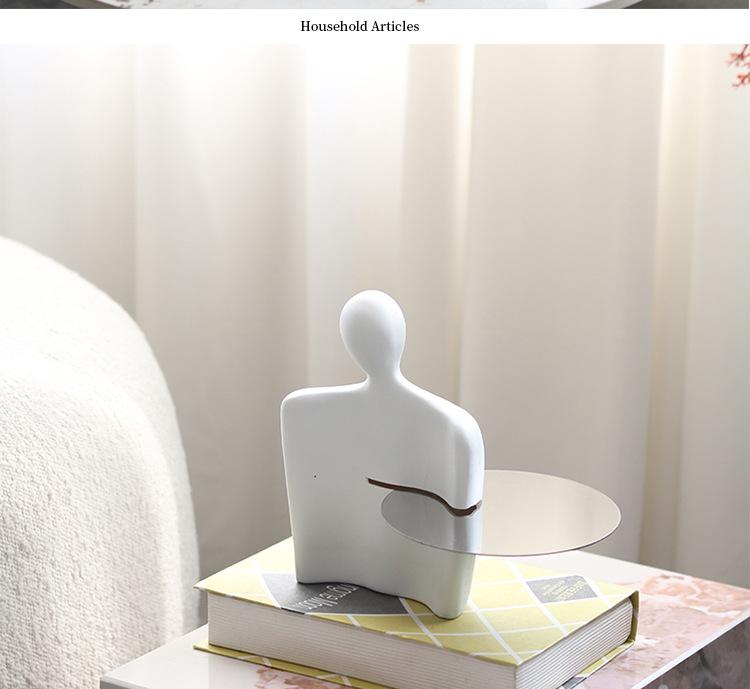 Nordic Abstract Sculpture Art Figure Tray – Creative Desktop Ornament for Home Decor