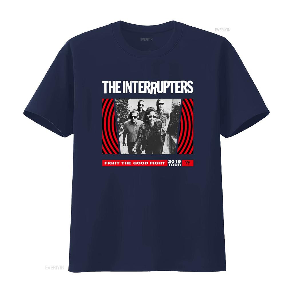 The Interrupters Band Womens Medium T Shirt Fight Good 2019 Tour Print vintage Washed Stretched Unisex Casual graphic