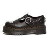 Dr. Martens Clássico Bico Redondo Salto Grosso Sapatos Casuais Sapatos Femininos Preto 31441001