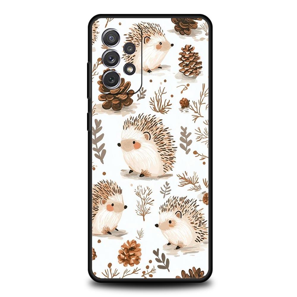 Hedgehog Design Phone Case For Samsung Galaxy A17 A07 A55 A35 A25 A15 A05 A33 5G A31 A23 A21s A13 A11 A41 A73 A53 A51 A71 Cover