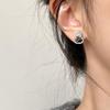 Silver needle zircon crystal gourd stud earrings light luxury high-end earrings simple daily versatile new Chinese earrings wholesale