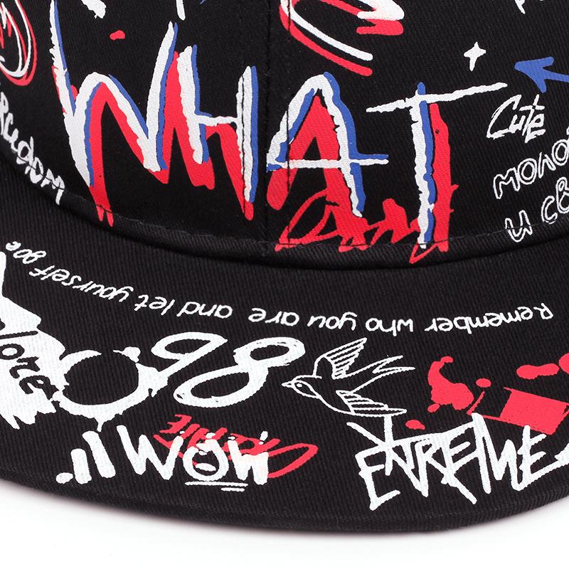 European and American cartoon graffiti hipster duck-tongue hat personality street trend men's and women's baseball caps