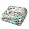 Opossum Screm Blanket Soft Warm Flannel Throw Blanket Plush for Bed Living Room Picnic Travel Home Sofa