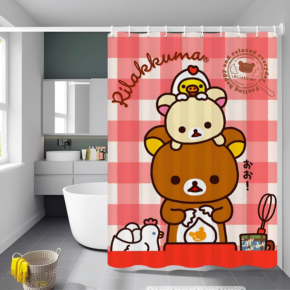 

Классика R-Rilakkuma-A 1 шт. Занавеска для душа Полиэстер Водонепроницаемая занавеска для душа Перегородка для ванной комнаты Декоративный аксессуар 90x180cm