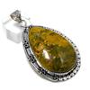 Natural Ocean Jasper Gemstone 925 Steling Silver Jewelry Pendant 2.48" k4Z13