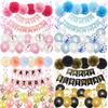 Birthday Party Prop Set Balloon Paper Flower Ball Kit Birthday Party Wall Hanging Decor