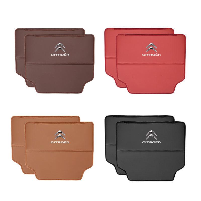 2pcs Car Seat Back Anti Kick Pad Scratch Mat Protective Cover For Citroen C3 C5 Aircross C2 DS 3 Berlingo Celysee Cactus Picasso