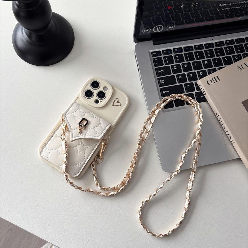 Crossbody Love Card Holder & Coin Purse Case for iPhone 15, 16 & 17 Pro Max