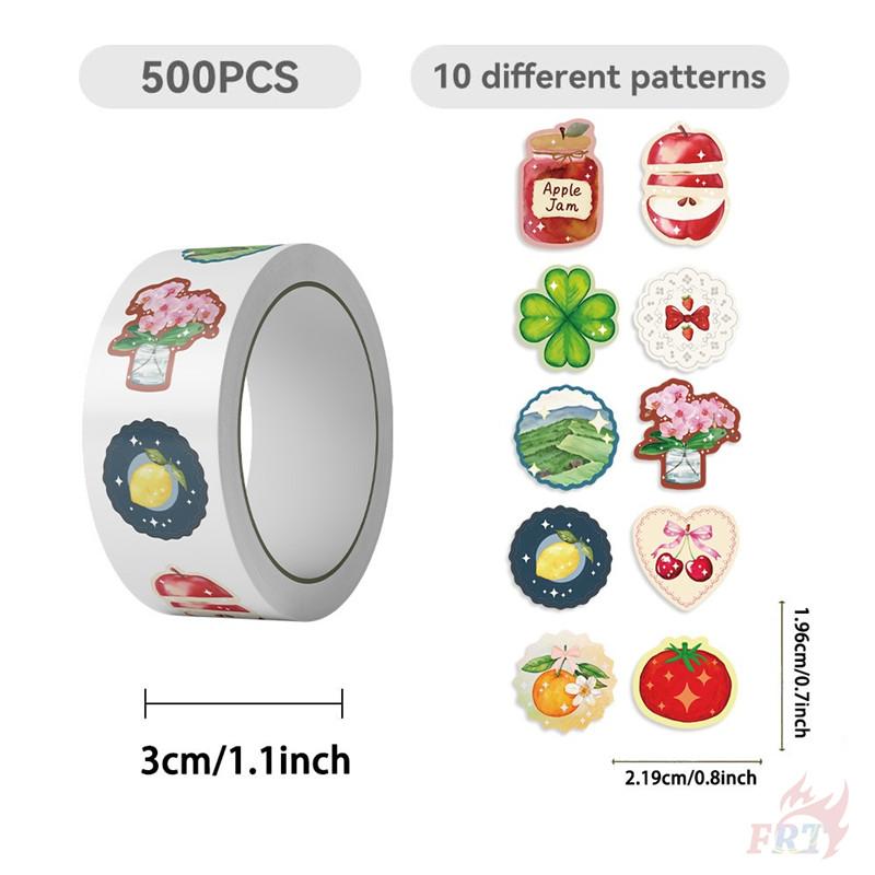 500Pcs/Roll Little Happiness - Lucky Life Kids Rewards Stickers - DIY Scrapbooks Album Decor Sealing Label Decals