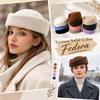Soft Stewardess Pillbox Hat Solid Color Warm Beanie Bonnet Solid Color Fedora  Female Professionals