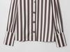 Elegant Women's Long Sleeve Striped Doll Collar Shirt