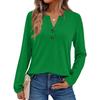 Hauts Chemises Longues Manches Longues Couleur Unie Décontractés Élégants Tendance pour Femmes