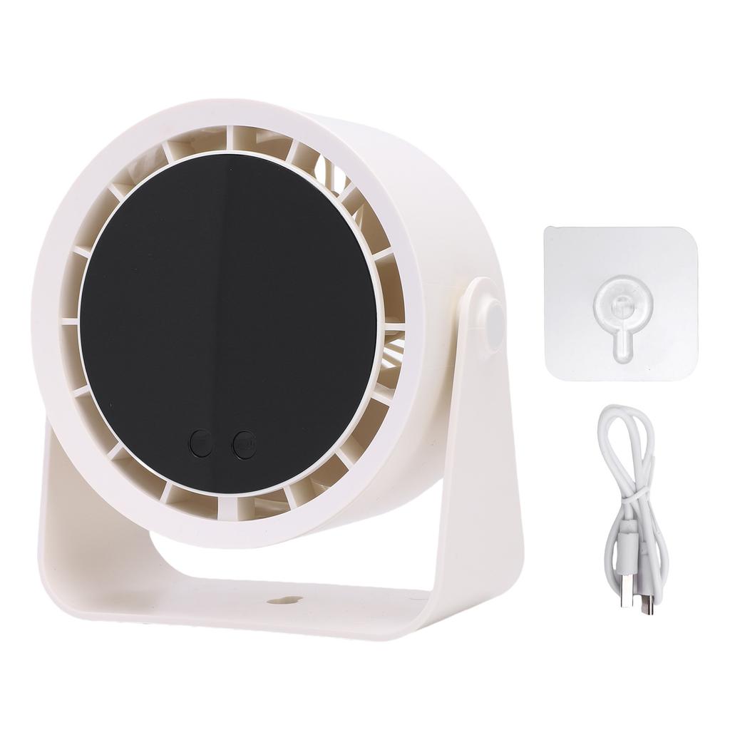 Small Desk Fan Flip Quiet Table Fan with 100 Speeds LED Digital Display Rechargeable Battery