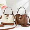 IELGY Ladies Messenger Bag Fashion Contrast Color Portable Bucket Bag