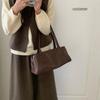 2024 Autumn/Winter Women's Retro Korean Underarm Baguette Handbag