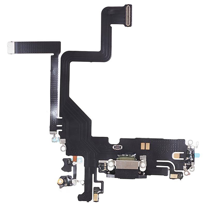 

For iPhone 14 Pro Dock Connector Charging Port Flex Cable Phone Repair Part (without Logo) Black