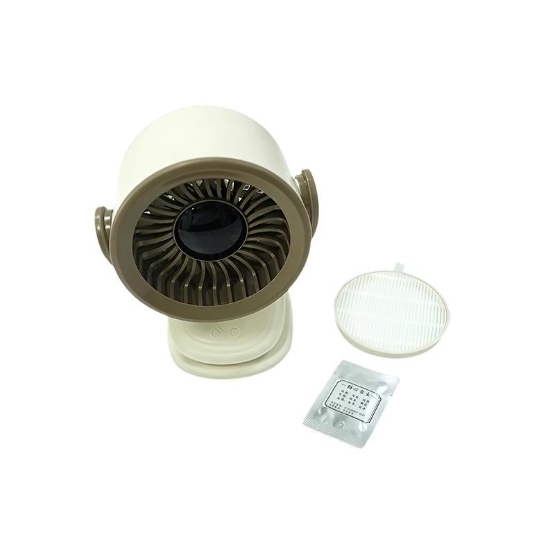 USB Rechargeable Clip-On Air Purifying Fan - Silent, Adjustable Desktop Fan for Office Basic
